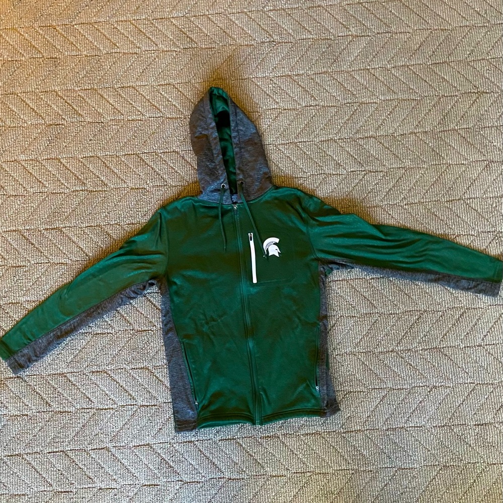 Michigan St. Spartans full zip adult hoodie